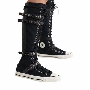 Chuck Taylor All Star XXHi Leather Straps 8.5 Women Sneaker Boots Black A16600C